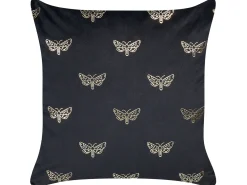 Set di 2 cuscini YUZURI Velluto 45 x 45 cm Nero Trama animale