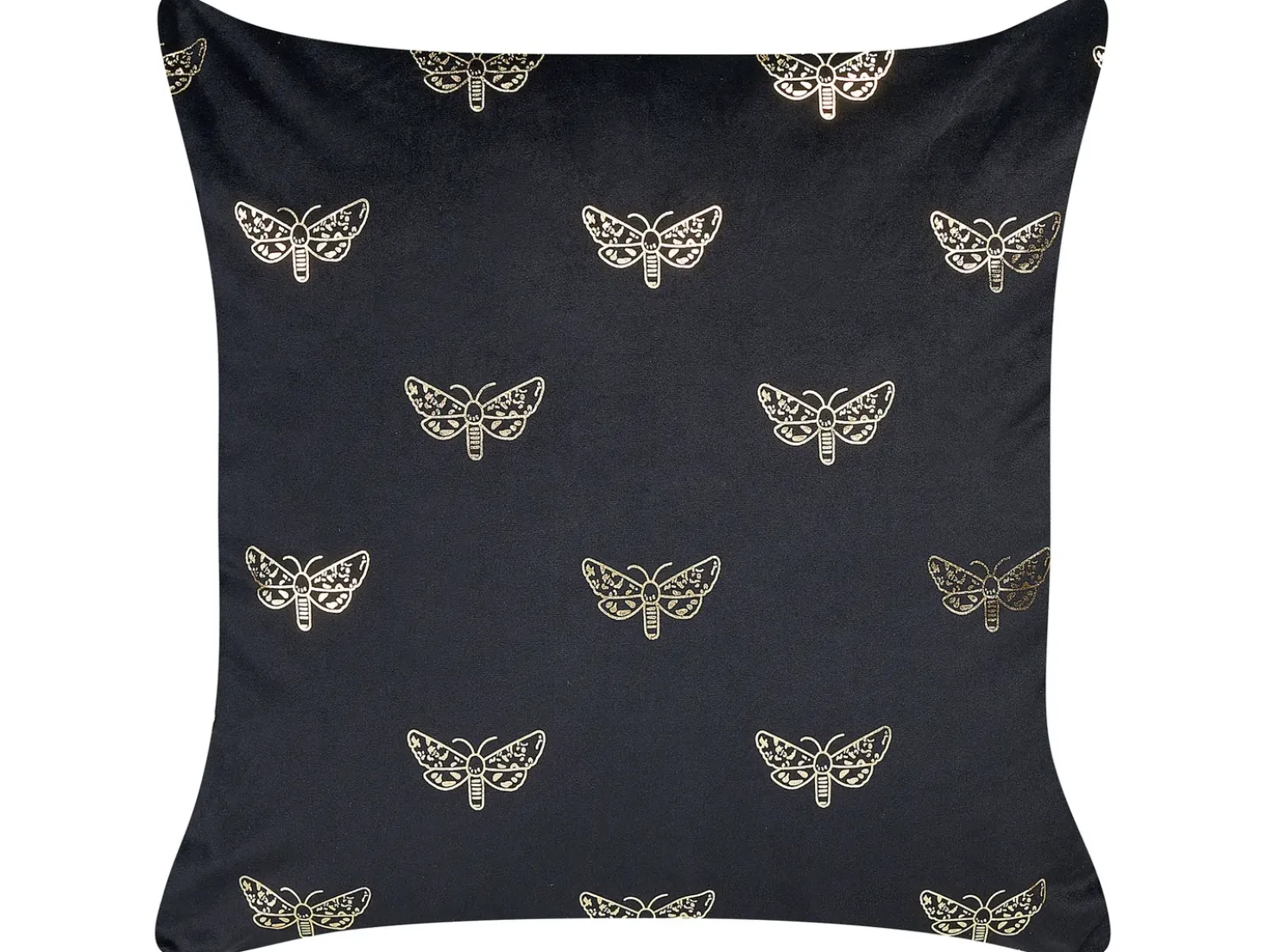 Set di 2 cuscini YUZURI Velluto 45 x 45 cm Nero Trama animale