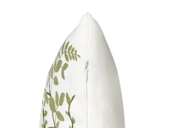 Set di 2 cuscini ZALEYA Cotone 45 x 45 cm Bianco Trama floreale