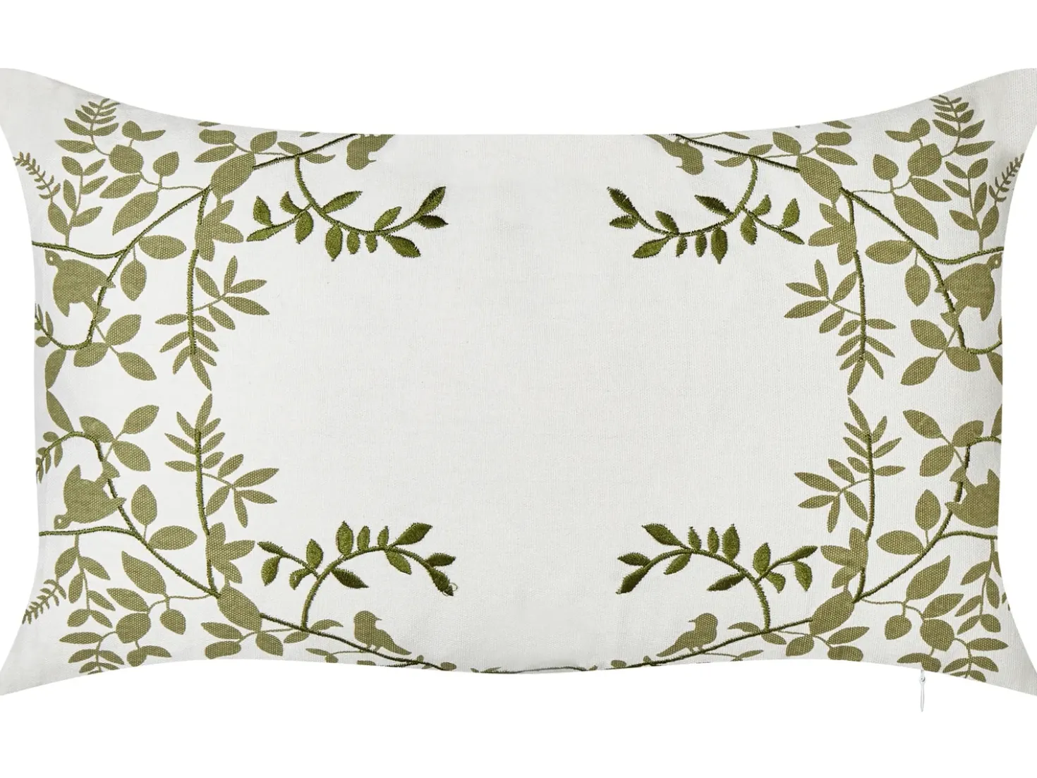 Set di 2 cuscini ZALEYA Cotone 30 x 50 cm Bianco Trama floreale