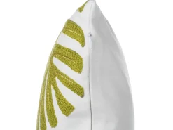 Set di 2 cuscini ZENOBIA Cotone 45 x 45 cm Verde scuro Trama di piante