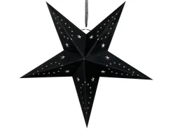 Set di 2 decorazioni da appendere LED MOTTI Stella 45 cm Nero