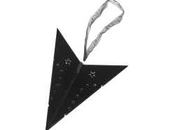 Set di 2 decorazioni da appendere LED MOTTI Stella 45 cm Nero