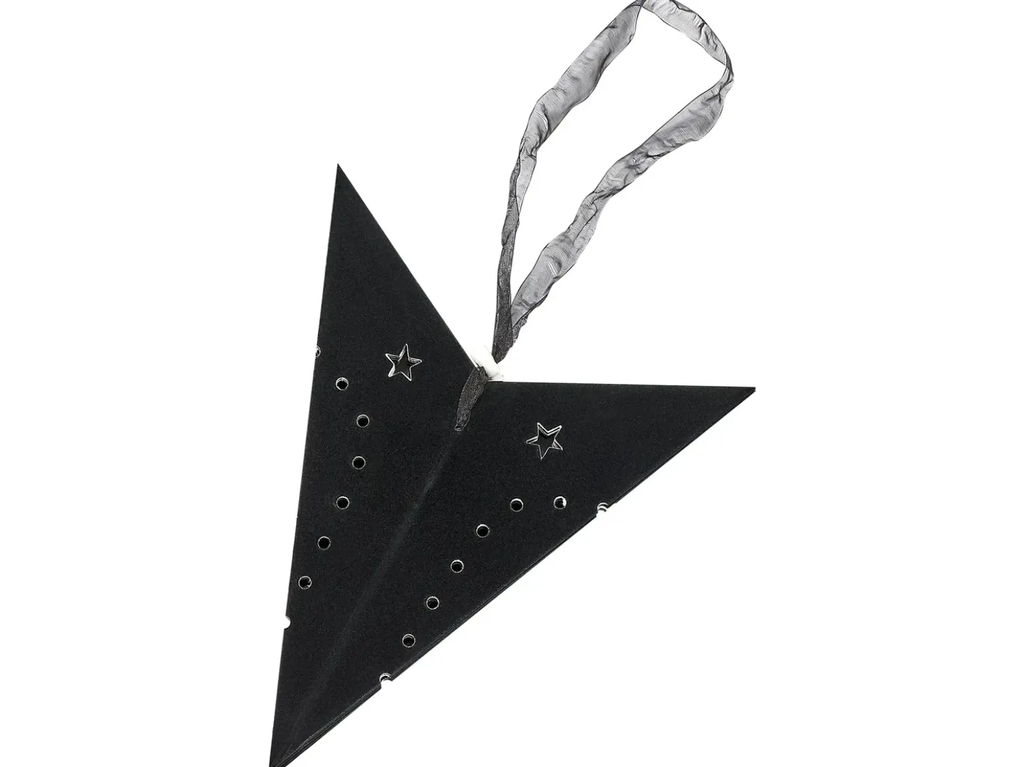 Set di 2 decorazioni da appendere LED MOTTI Stella 45 cm Nero