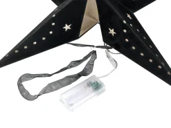 Set di 2 decorazioni da appendere LED MOTTI Stella 45 cm Nero