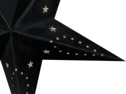Set di 2 decorazioni da appendere LED MOTTI Stella 45 cm Nero