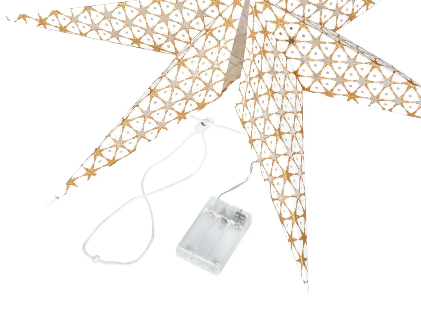 Set di 4 decorazioni da appendere LED TRISUL Stella 60 cm Multicolore