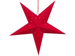 Set di 2 decorazioni da appendere LED MOTTI Stella 60 cm Rosso