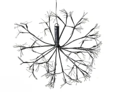 Set di 2 decorazioni da appendere LED RACKSTA Vischio 30/25 cm Nero