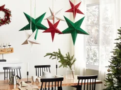 Set di 2 decorazioni da appendere LED MOTTI Stella 45 cm Bianco
