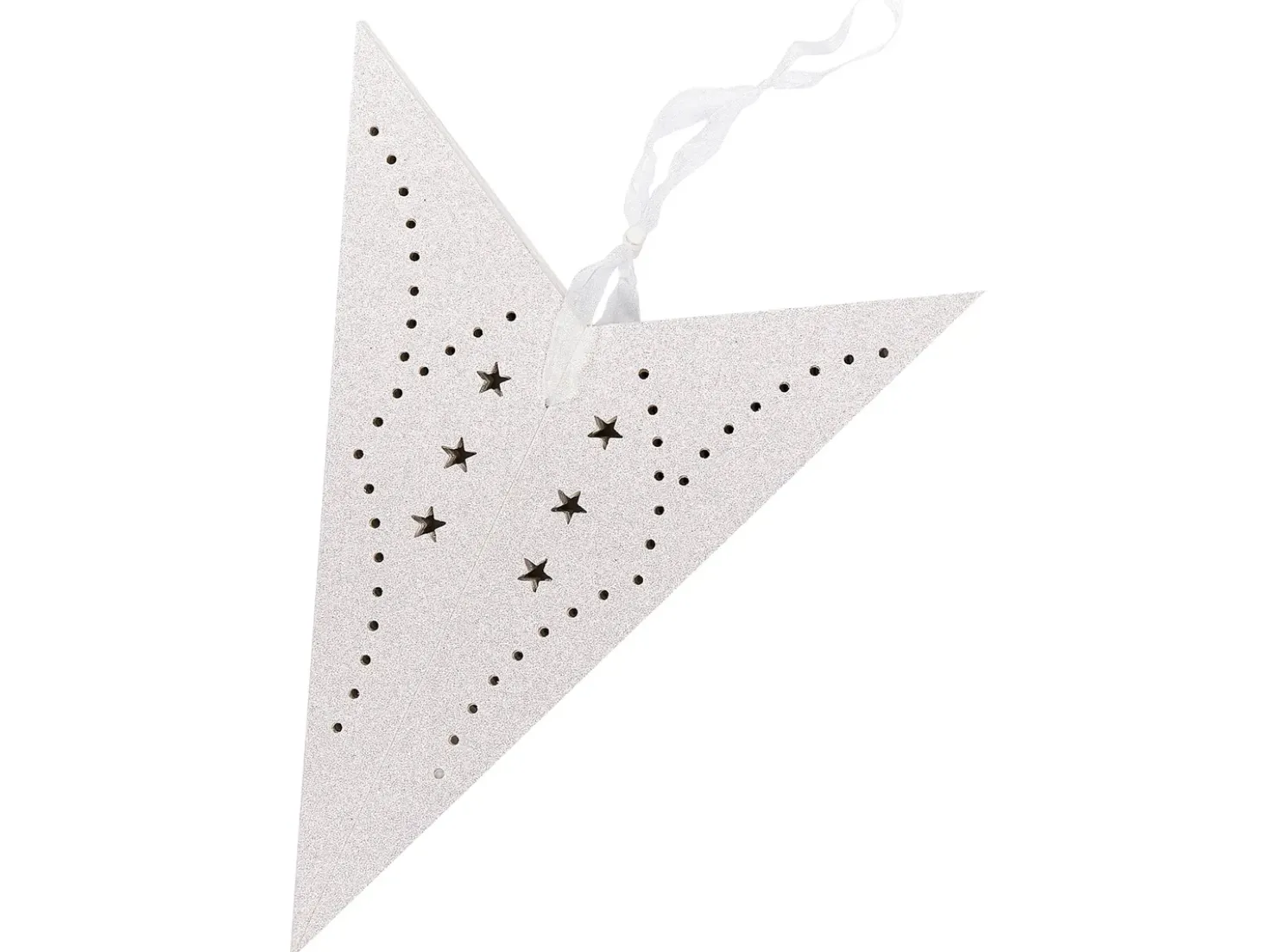 Set di 2 decorazioni da appendere LED MOTTI Stella 45 cm Bianco