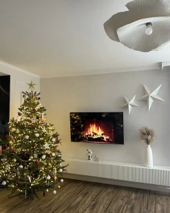 Set di 2 decorazioni da appendere LED MOTTI Stella 45 cm Bianco