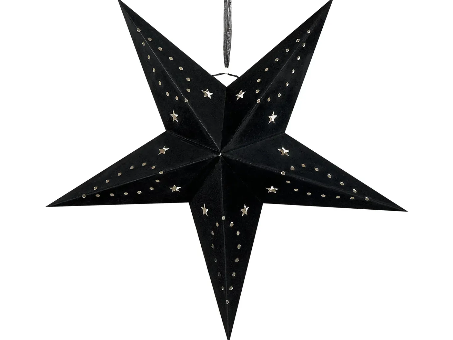 Set di 2 decorazioni da appendere LED MOTTI Stella 60 cm Nero