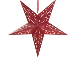 Set di 2 decorazioni da appendere LED MOTTI Stella 45 cm Rosso