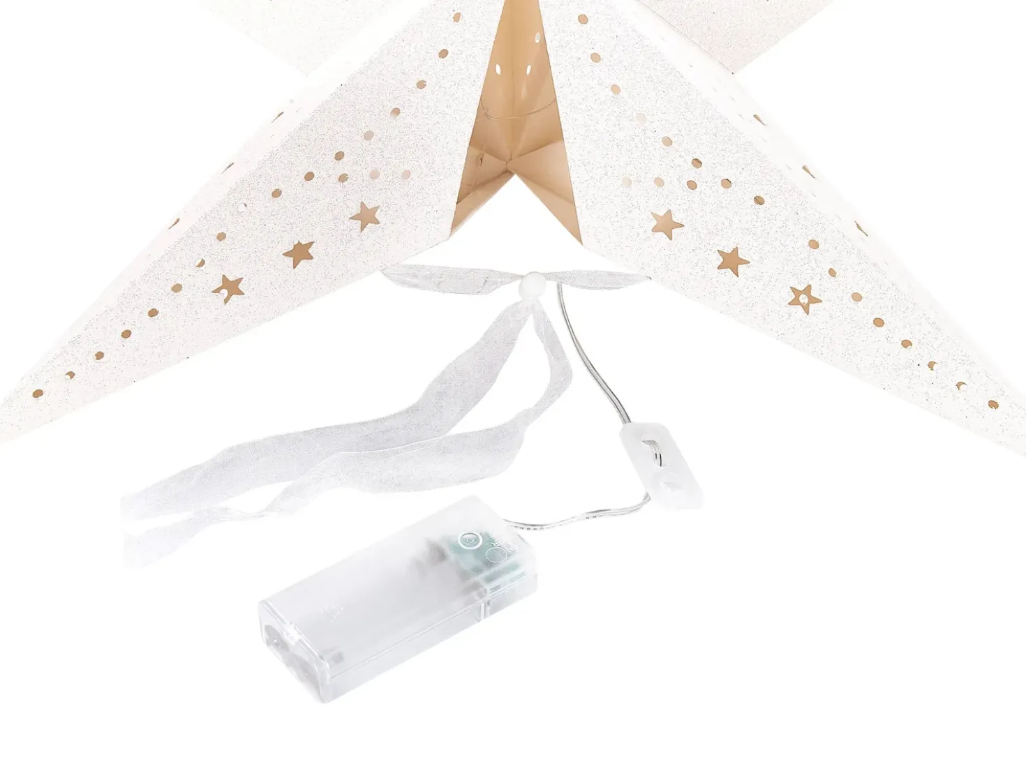 Set di 2 decorazioni da appendere LED MOTTI Stella 60 cm Bianco