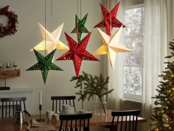 Set di 2 decorazioni da appendere LED MOTTI Stella 60 cm Bianco