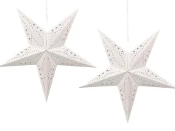 Set di 2 decorazioni da appendere LED MOTTI Stella 60 cm Bianco