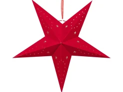 Set di 2 decorazioni da appendere LED MOTTI Stella 45 cm Rosso
