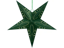 Set di 2 decorazioni da appendere LED MOTTI Stella 60 cm Verde smeraldo