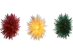 Set di 3 decorazioni da appendere LED GROVLAN Stella 41 cm Multicolore