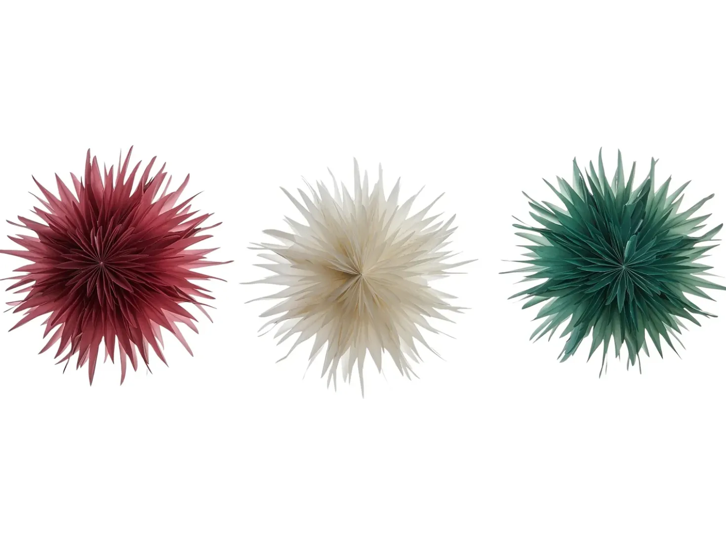 Set di 3 decorazioni da appendere LED GROVLAN Stella 41 cm Multicolore