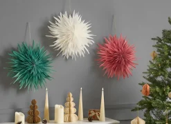 Set di 3 decorazioni da appendere LED GROVLAN Stella 41 cm Multicolore