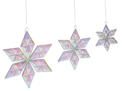 Set di 3 decorazioni da appendere RENSJON Stella 25/35/46 cm Multicolore