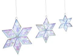 Set di 3 decorazioni da appendere RENSJON Stella 25/35/46 cm Multicolore