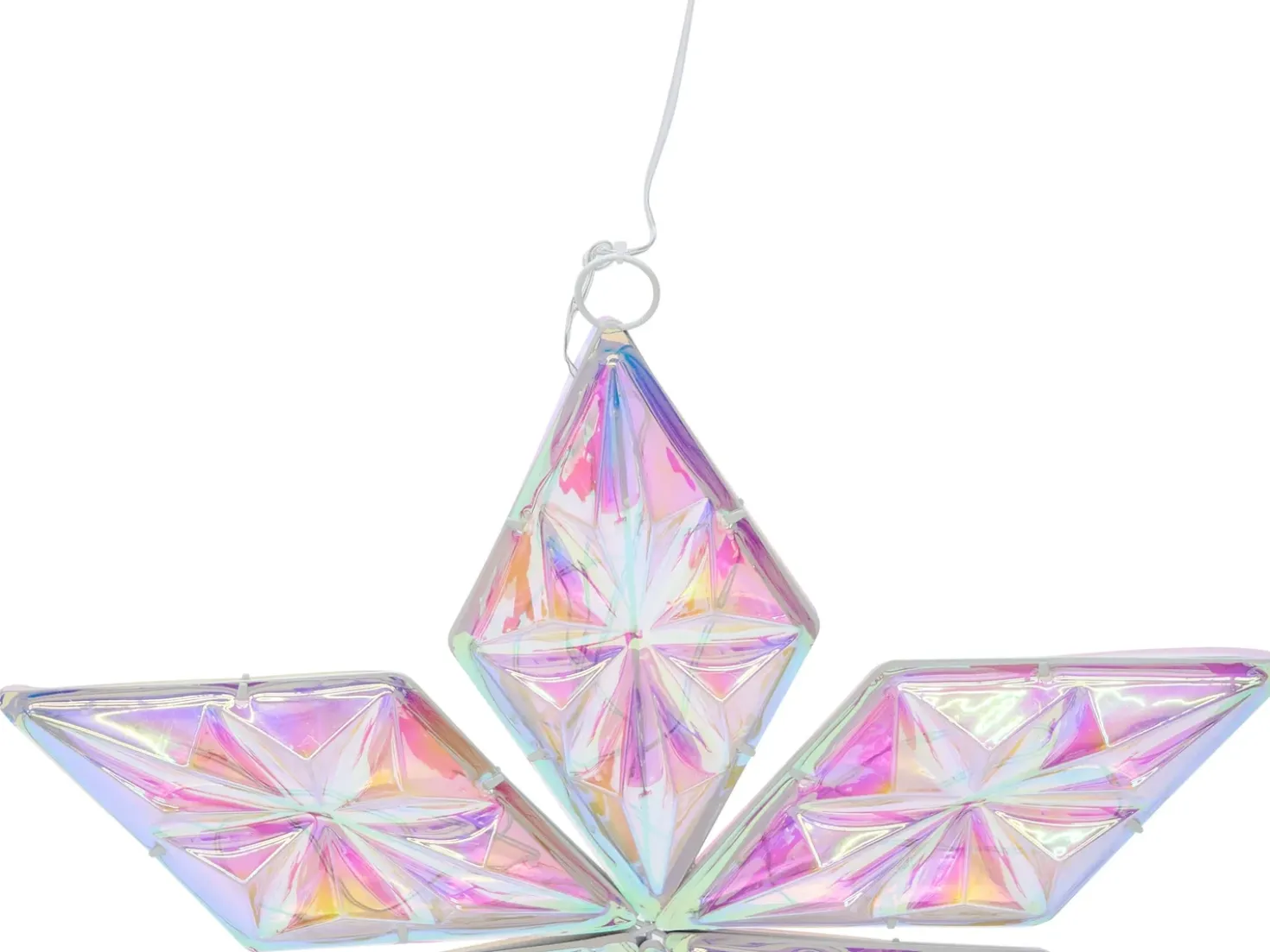 Set di 3 decorazioni da appendere RENSJON Stella 25/35/46 cm Multicolore