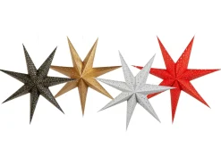 Set di 4 decorazioni da appendere LED KAMET Stella 60 cm Multicolore