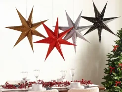 Set di 4 decorazioni da appendere LED KAMET Stella 60 cm Multicolore