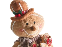 Set di 2 decorazioni natalizie EIKEREN Omino di pan di zenzero 55 cm Marrone