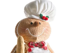 Set di 2 decorazioni natalizie EIKEREN Omino di pan di zenzero 55 cm Marrone