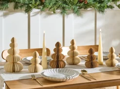 Set di 6 decorazioni natalizie RANELVA Albero di Natale 14/19/25 cm Marrone/Beige