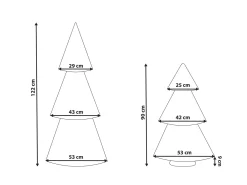 Set di 2 decorazioni natalizie VEFSNA Albero di Natale 90/122 cm Beige