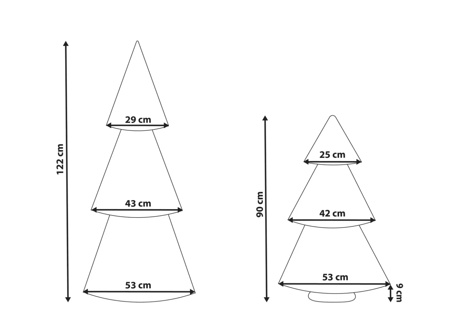 Set di 2 decorazioni natalizie VEFSNA Albero di Natale 90/122 cm Beige