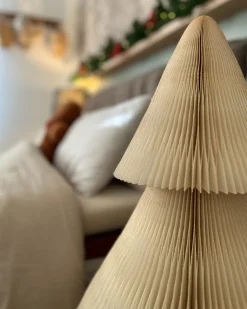 Set di 2 decorazioni natalizie VEFSNA Albero di Natale 90/122 cm Beige