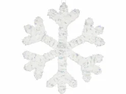 Set di 2 decorazioni natalizie LED GURRE Fiocco di neve 40/50 cm Bianco