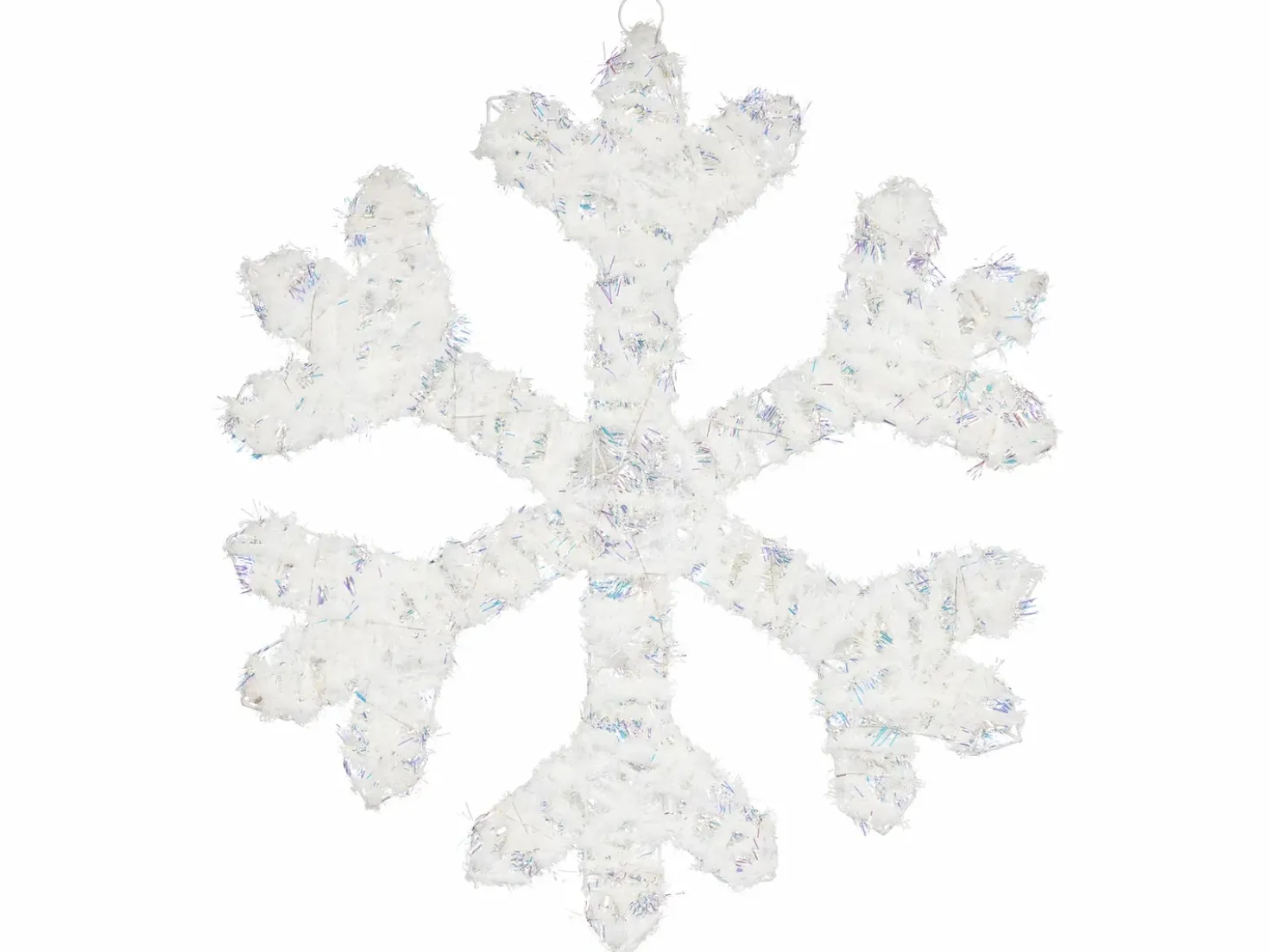 Set di 2 decorazioni natalizie LED GURRE Fiocco di neve 40/50 cm Bianco