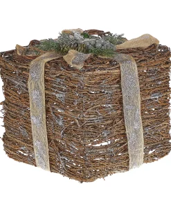 Set di 2 decorazioni natalizie INARI Regali di Natale 28/21 cm Argento