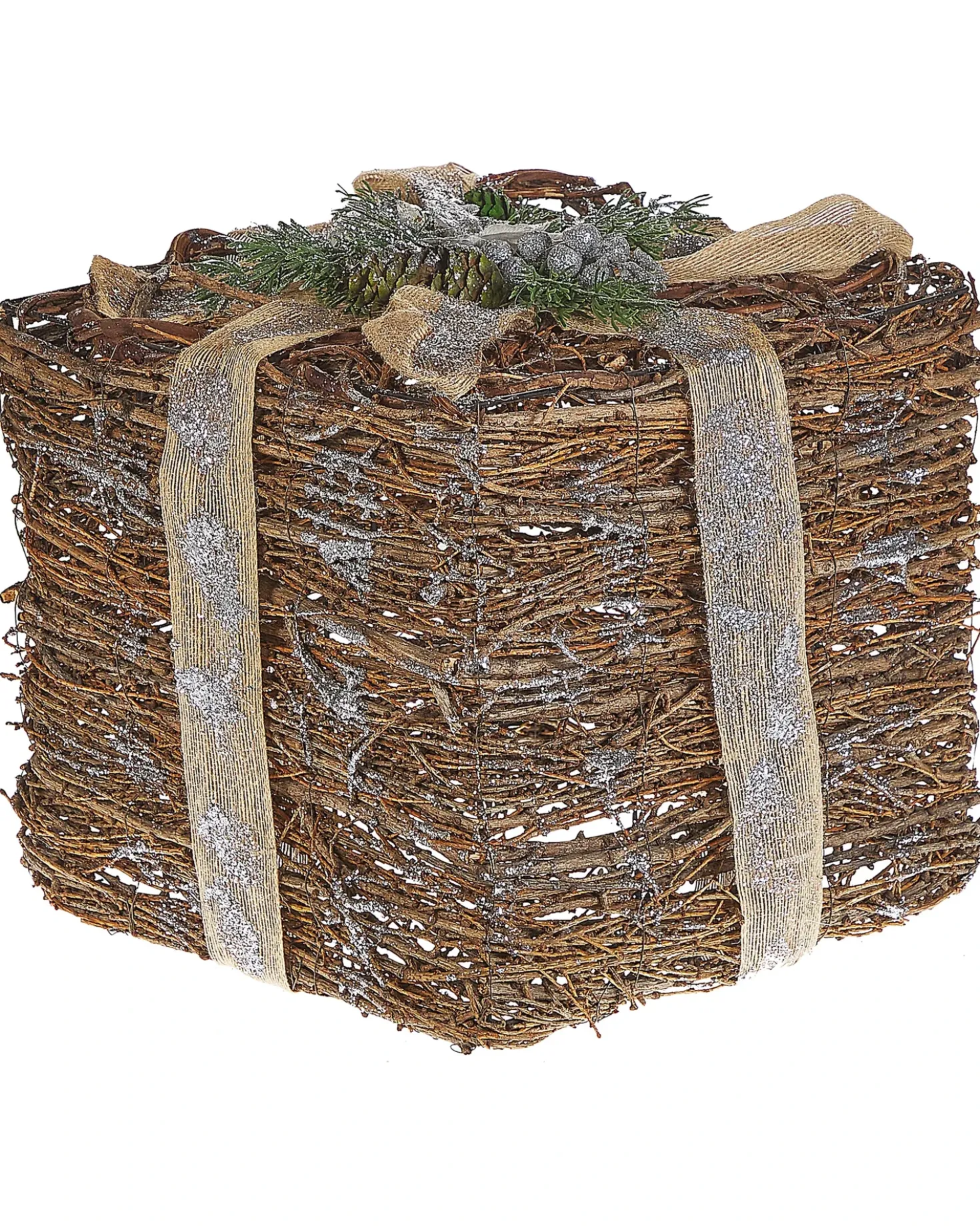 Set di 2 decorazioni natalizie INARI Regali di Natale 28/21 cm Argento