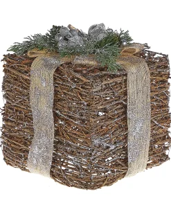 Set di 2 decorazioni natalizie INARI Regali di Natale 28/21 cm Argento