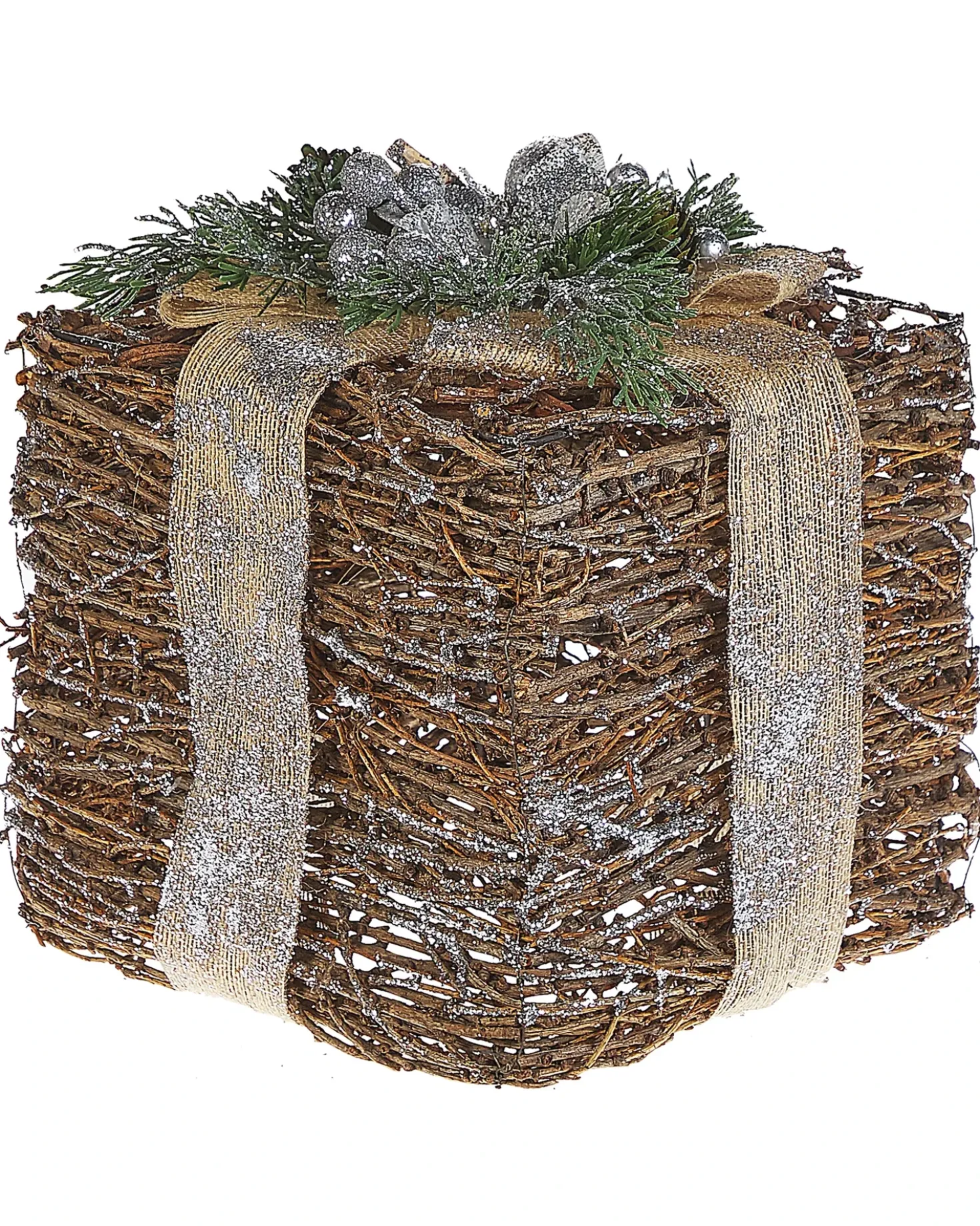 Set di 2 decorazioni natalizie INARI Regali di Natale 28/21 cm Argento