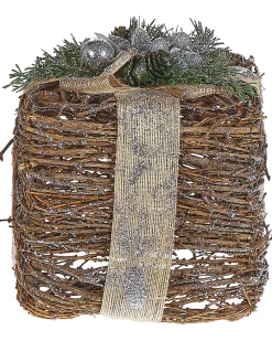 Set di 2 decorazioni natalizie INARI Regali di Natale 28/21 cm Argento
