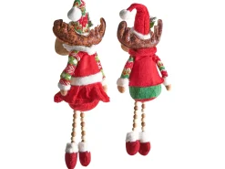 Set di 2 decorazioni natalizie GEITSJOEN Renna 55/58 cm Multicolore