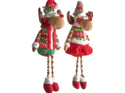 Set di 2 decorazioni natalizie GEITSJOEN Renna 55/58 cm Multicolore