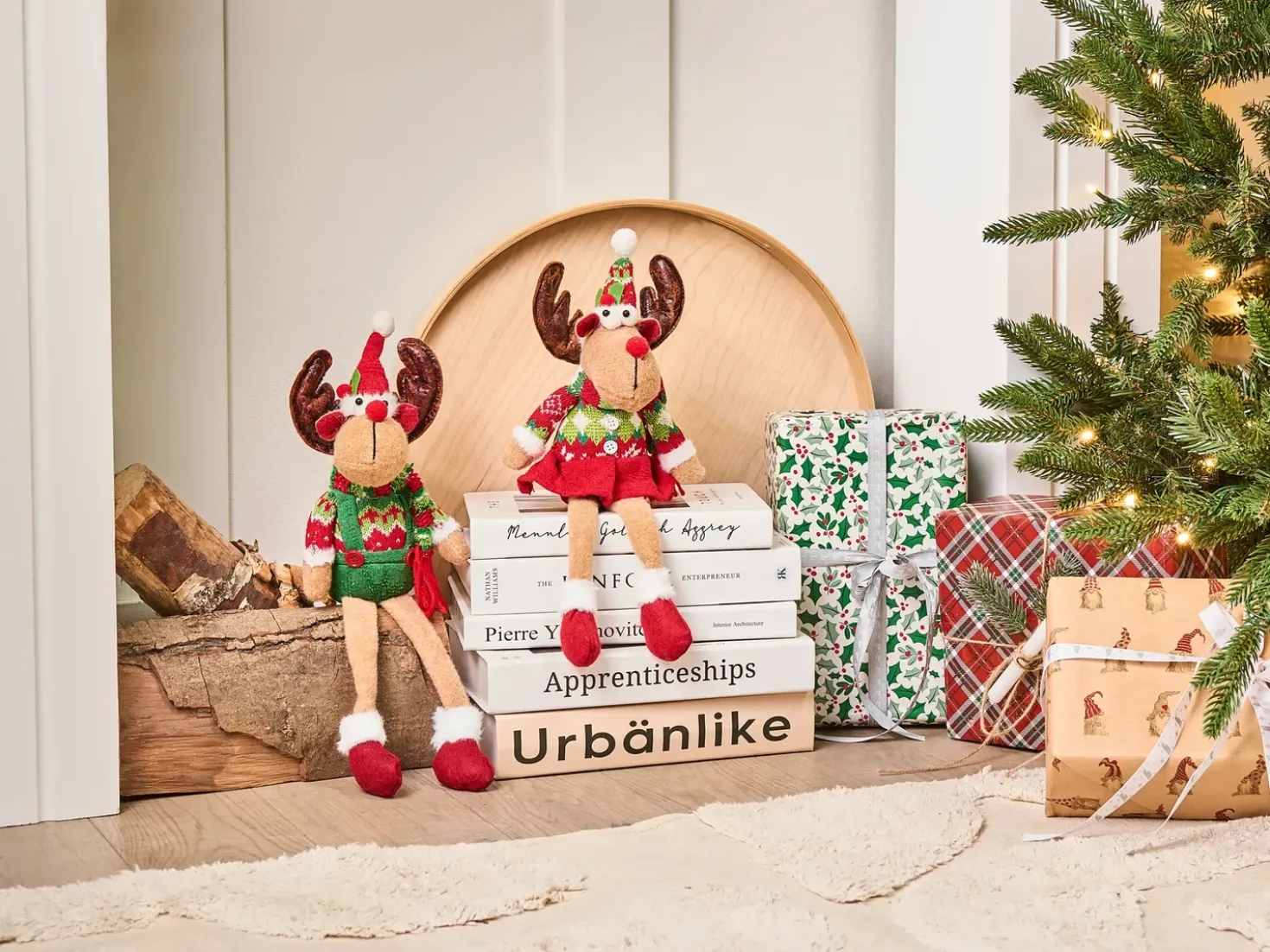 Set di 2 decorazioni natalizie VATNDALSVATNET Renna 38 cm Multicolore