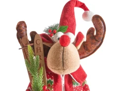 Set di 2 decorazioni natalizie ULDALSANA Renna 66-95 cm Multicolore