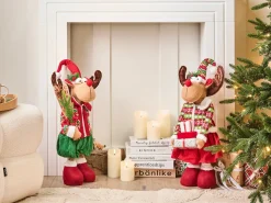 Set di 2 decorazioni natalizie ULDALSANA Renna 66-95 cm Multicolore