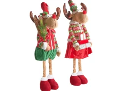 Set di 2 decorazioni natalizie ULDALSANA Renna 66-95 cm Multicolore